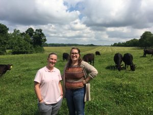 Aloson Venable and Danielle Naundorf at the Wye Angus Farm 