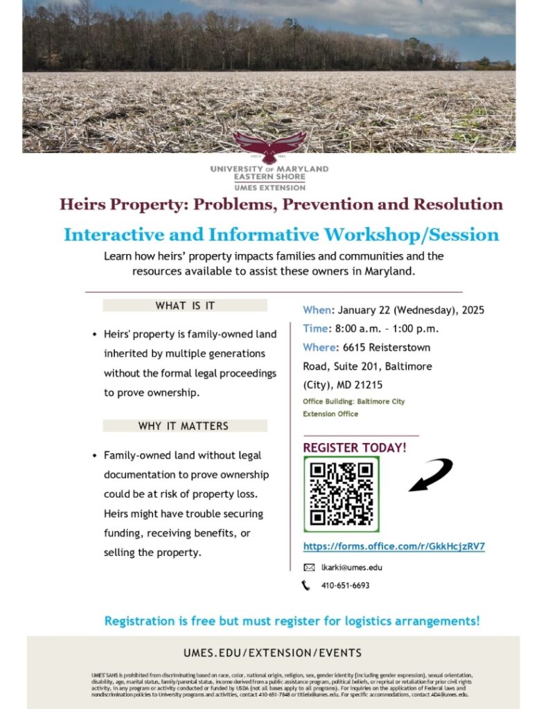 Heirs Property: Problems, Prevention and Resolution